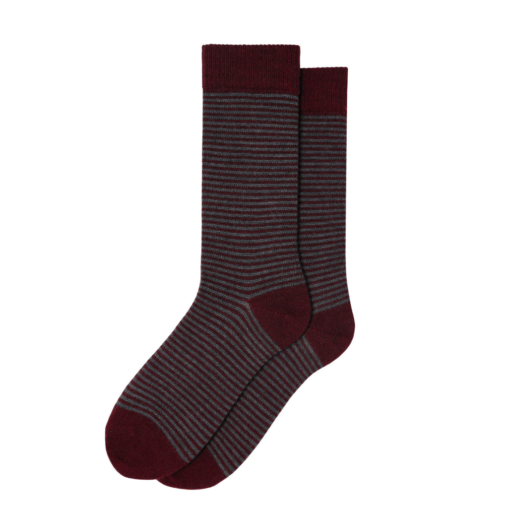 Harewood Fine Stripe Luxury Merino Everyday Socks - 4 Pair Bundle (£14 per pair)