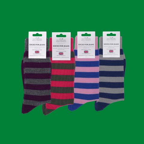 Socks For Jeans - Bright Everyday Merino Socks - 4 Pair Bundle 2 (£14 per pair)