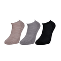 Ashville Pro Merino Mens Trainer Sock - Cushioned Sole - 3 Mixed Pair Bundle