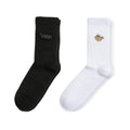 Black & White Ribbed 2 Pack Bamboo Sock Set