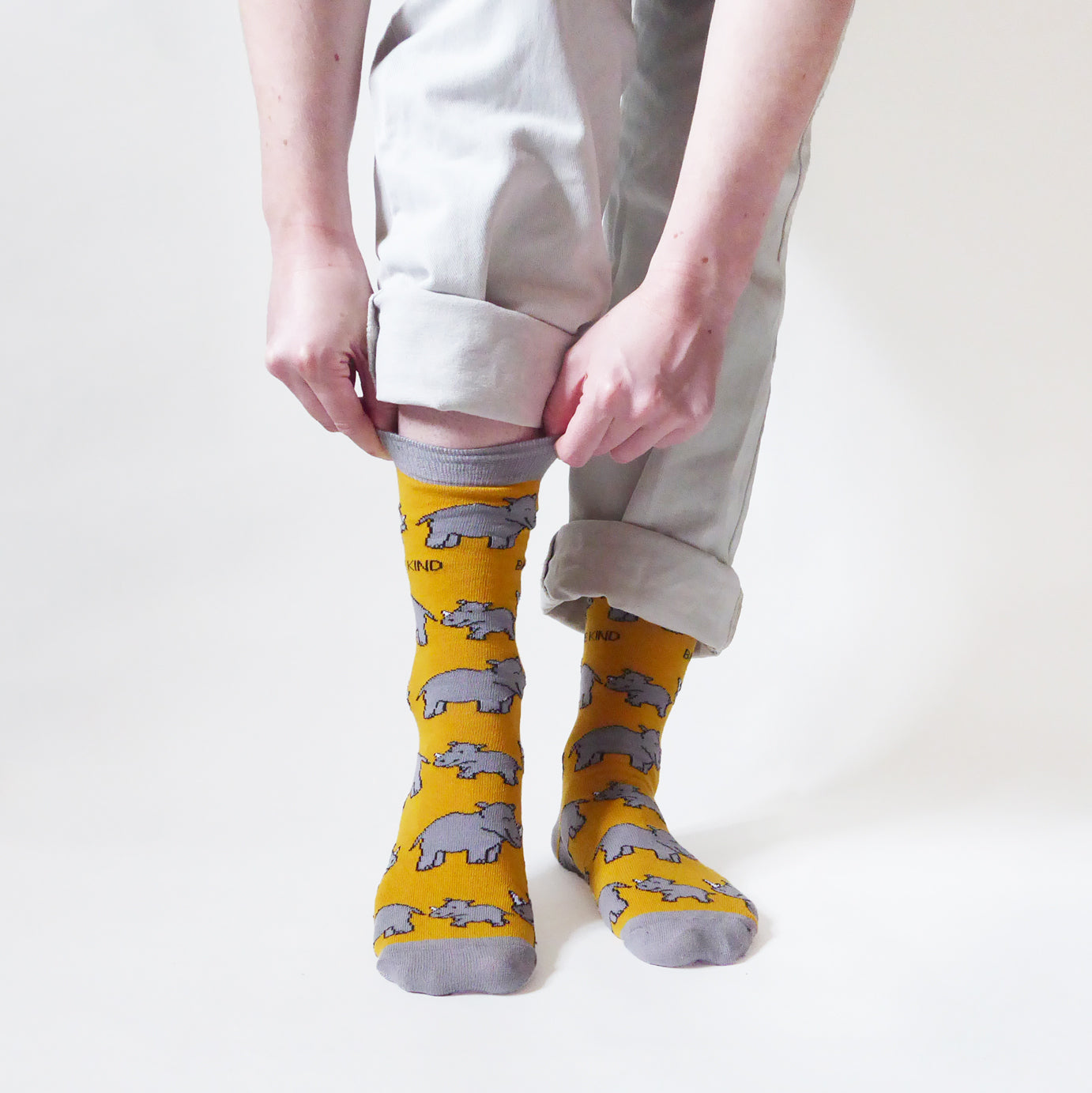 Save the Rhinos Bamboo Socks