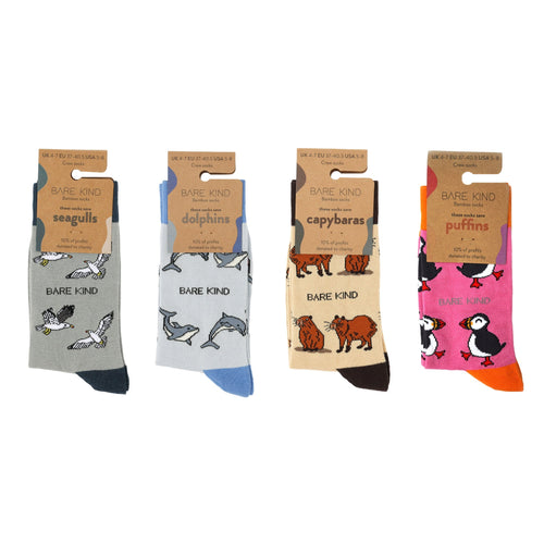 Animal Antics 4 Pack Bamboo Sock Set