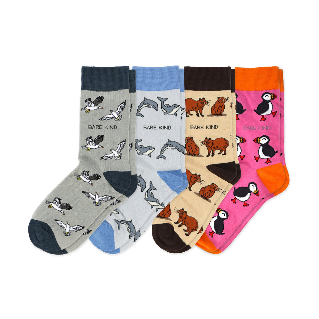 Animal Antics 4 Pack Bamboo Sock Set