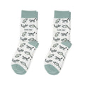 Green Cat Pet Pair Bamboo Sock Set